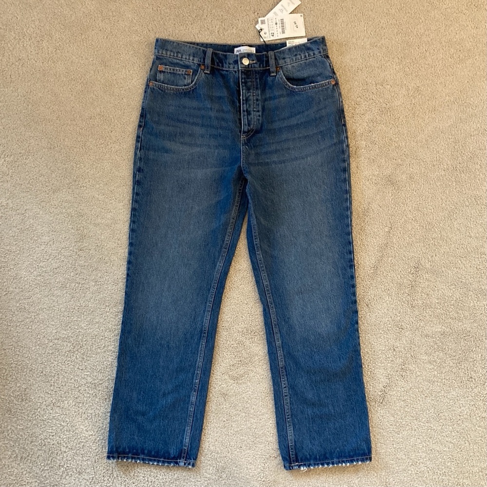 Zara Straight Fit High-Rise Jeans
